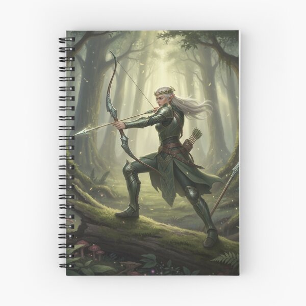 Item preview, Elara Swiftbow – The Verdant Spear of Eldoria designed and sold by BlingandGifts.