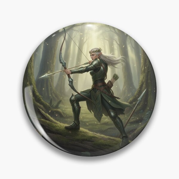 Item preview, Elara Swiftbow – The Verdant Spear of Eldoria designed and sold by BlingandGifts.