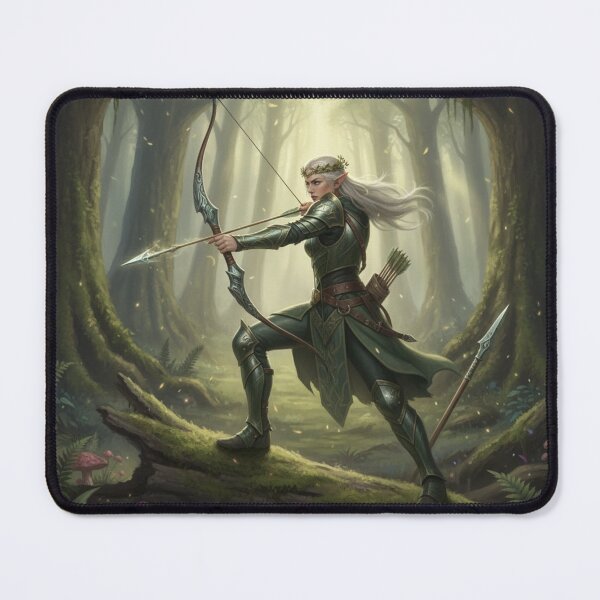 Item preview, Elara Swiftbow – The Verdant Spear of Eldoria designed and sold by BlingandGifts.
