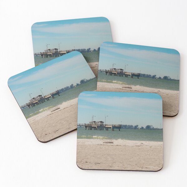 Item preview, The fishing pier at Fort De Soto stretches far into Tampa Bay, offering sweeping views of the calm blue water and the distant St. Pete skyline designed and sold by EyezWatchin.
