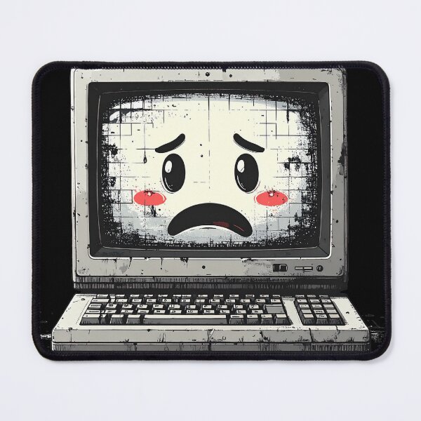 Item preview, Sad Retro Computer Monitor Cute Aesthetic Old School Glitch Tech Humor designed and sold by AOG-DESIGNS.