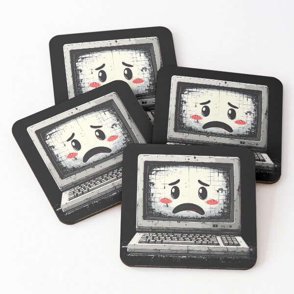 Item preview, Sad Retro Computer Monitor Cute Aesthetic Old School Glitch Tech Humor designed and sold by AOG-DESIGNS.