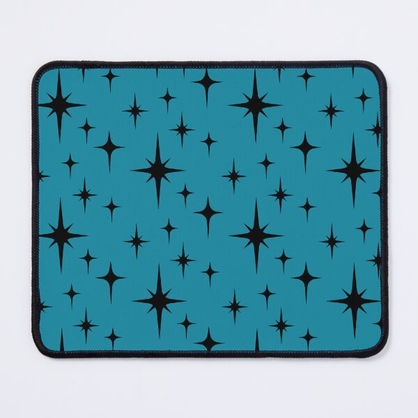 Item preview, Vintage Retro 1950s Mid Century Modern Turquoise Blue and Black Atomic Starburst designed and sold by RetroMaggie.