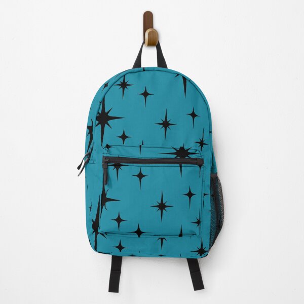 Item preview, Vintage Retro 1950s Mid Century Modern Turquoise Blue and Black Atomic Starburst designed and sold by RetroMaggie.