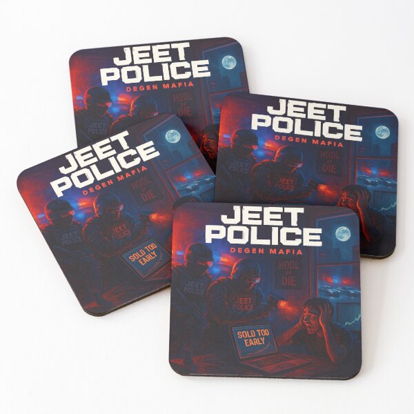 Item preview, JEET POLICE – Degen Mafia Crypto Panic Art designed and sold by Bored Elon.