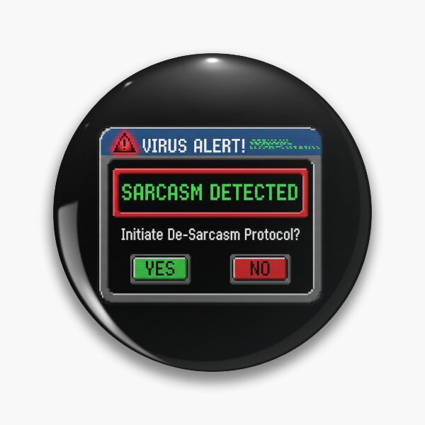 Item preview, Sarcasm Detected Virus Alert Funny Retro Programmer Geek Humor Gift designed and sold by AOG-DESIGNS.