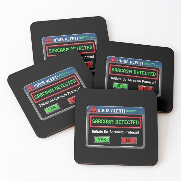 Item preview, Sarcasm Detected Virus Alert Funny Retro Programmer Geek Humor Gift designed and sold by AOG-DESIGNS.