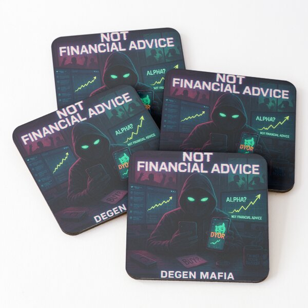 Item preview, Not Financial Advice – Degen Mafia Crypto Alpha Art designed and sold by Bored Elon.