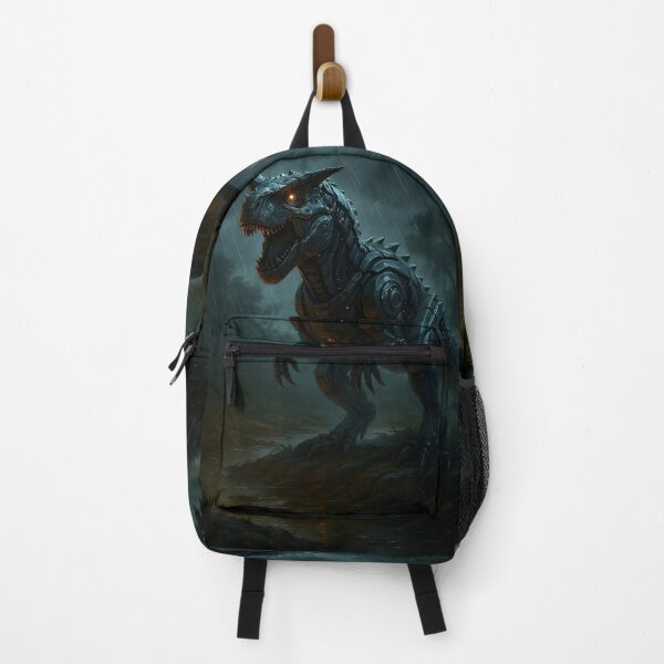 Item preview, Mech Carnotaurus — Cybernetic Dinosaur Hunter in the Rain designed and sold by Pixel-Up.