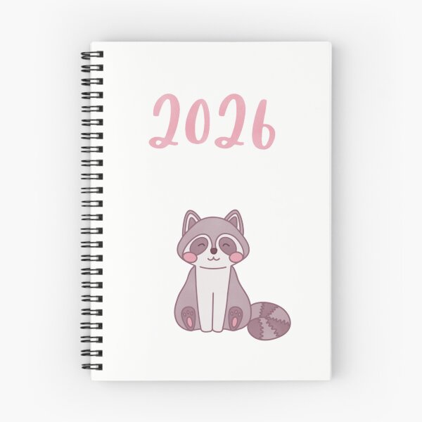 Item preview, cute happy raccoon 2026 planner designed and sold by winterpumpkin.