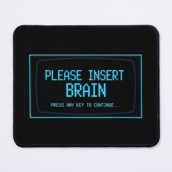 Item preview, Please Insert Brain Retro Computer Funny Tech Support Geek Humor designed and sold by AOG-DESIGNS.