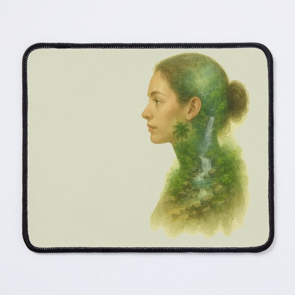 Item preview, Watercolor Female Silhouette of El Yunque designed and sold by Por.Ahi.PR.