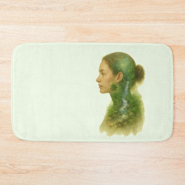 Item preview, Watercolor Female Silhouette of El Yunque designed and sold by Por.Ahi.PR.