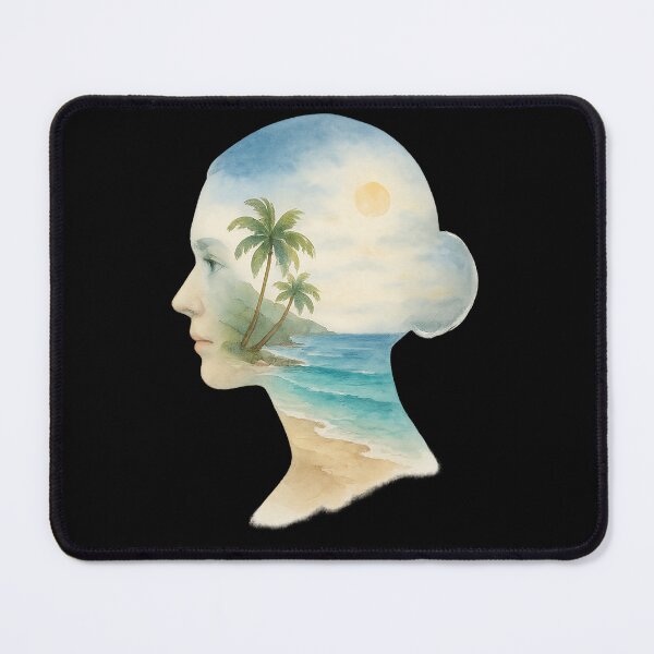 Item preview, Watercolor Culebra Beach Within Her Silhouette designed and sold by Por.Ahi.PR.
