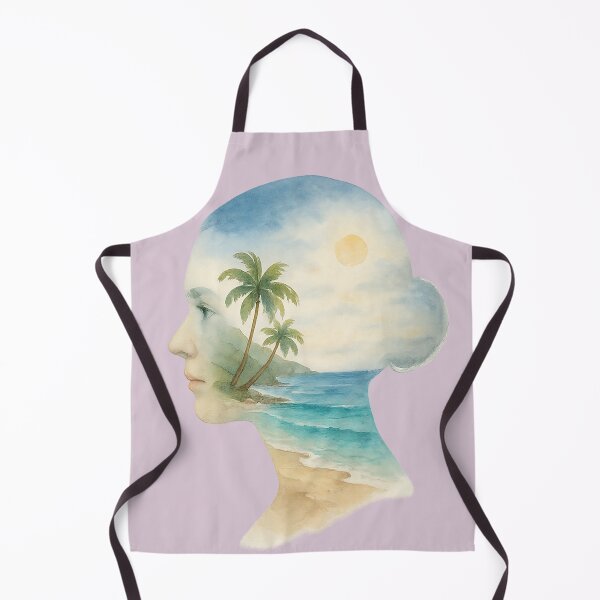 Item preview, Watercolor Culebra Beach Within Her Silhouette designed and sold by Por.Ahi.PR.