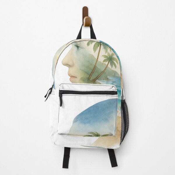 Item preview, Watercolor Culebra Beach Within Her Silhouette designed and sold by Por.Ahi.PR.