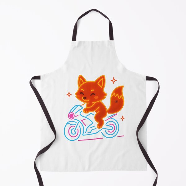 Item preview, Neon Fox on Motorcycle – Cute Glowing Rider designed and sold by UmniTok.