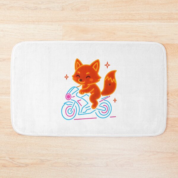 Item preview, Neon Fox on Motorcycle – Cute Glowing Rider designed and sold by UmniTok.