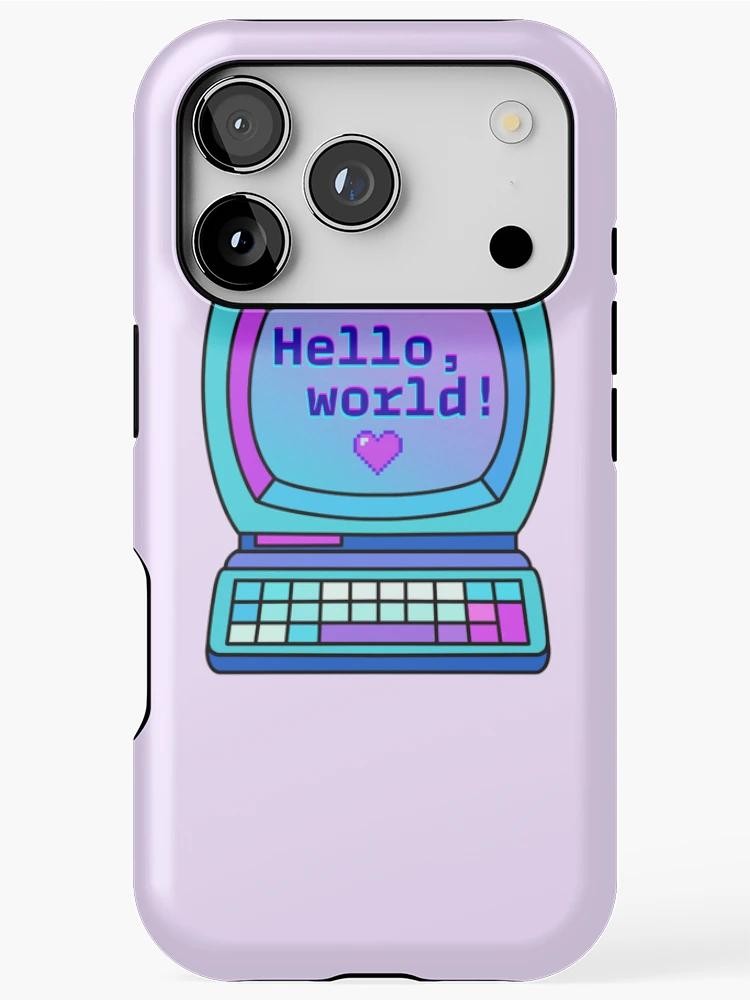 Thumbnail 1 of 4, iPhone Case, Retro UI Webcore Hello World Computer Screen designed and sold by EndTaskStudio.