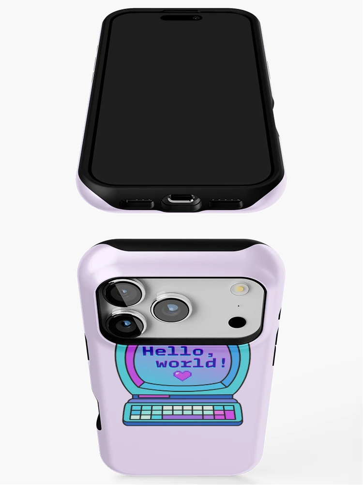 Thumbnail 3 of 4, iPhone Case, Retro UI Webcore Hello World Computer Screen designed and sold by EndTaskStudio.