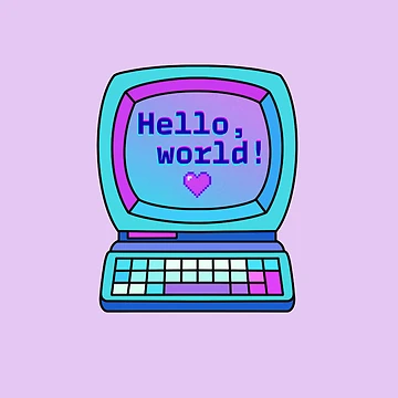 Artwork thumbnail, Retro UI Webcore Hello World Computer Screen by EndTaskStudio