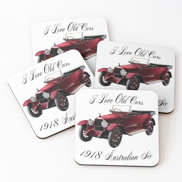 Item preview, 1918 Australian Six Vintage Car Art designed and sold by Michael van der Hoorn.