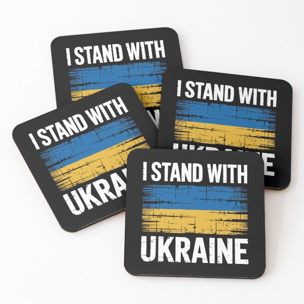 Item preview, I Stand With Ukraine — Distressed Ukrainian Flag Support Design for Peace, Freedom & Solidarity designed and sold by BrainBubbleArt.