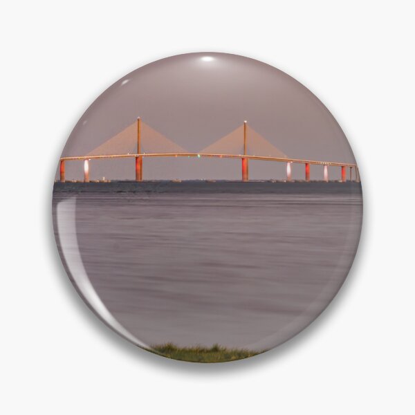 Item preview, At night, the Sunshine Skyway Bridge comes alive with multi-colored lights that glow brilliantly across the surface of Tampa Bay designed and sold by EyezWatchin.