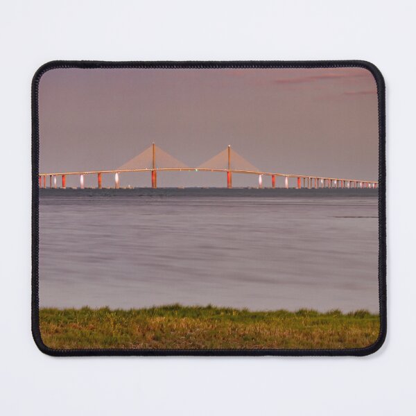 Item preview, At night, the Sunshine Skyway Bridge comes alive with multi-colored lights that glow brilliantly across the surface of Tampa Bay designed and sold by EyezWatchin.