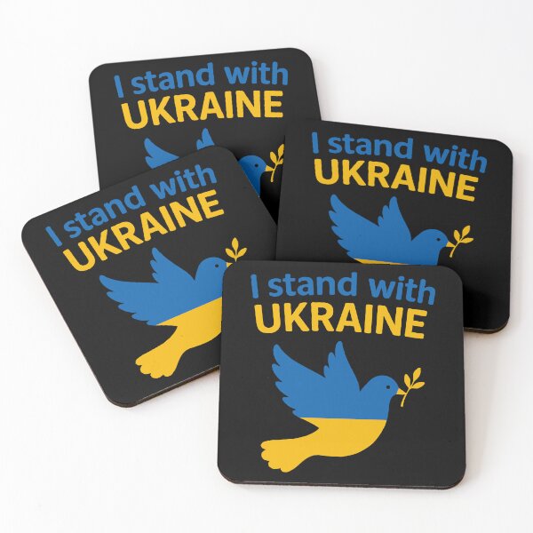 Item preview, Stand With Ukraine Peace Dove — Blue & Yellow Ukrainian Flag Support Design - Anti-War Solidarity Art for Freedom & Peace designed and sold by BrainBubbleArt.