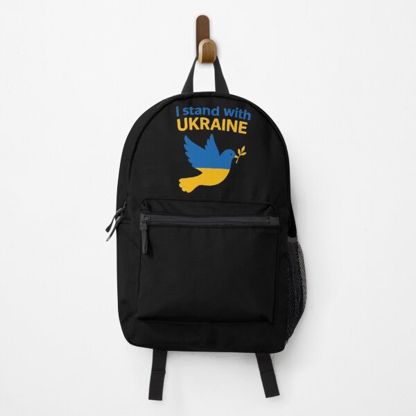 Item preview, Stand With Ukraine Peace Dove — Blue & Yellow Ukrainian Flag Support Design - Anti-War Solidarity Art for Freedom & Peace designed and sold by BrainBubbleArt.