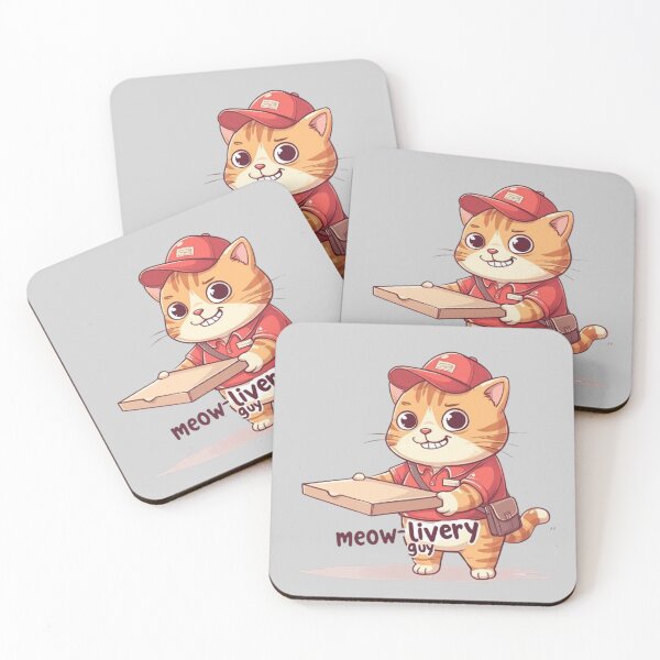 Item preview, Meow-livery Guy - Cat Pizza Delivery Cartoon designed and sold by MiLaKK.