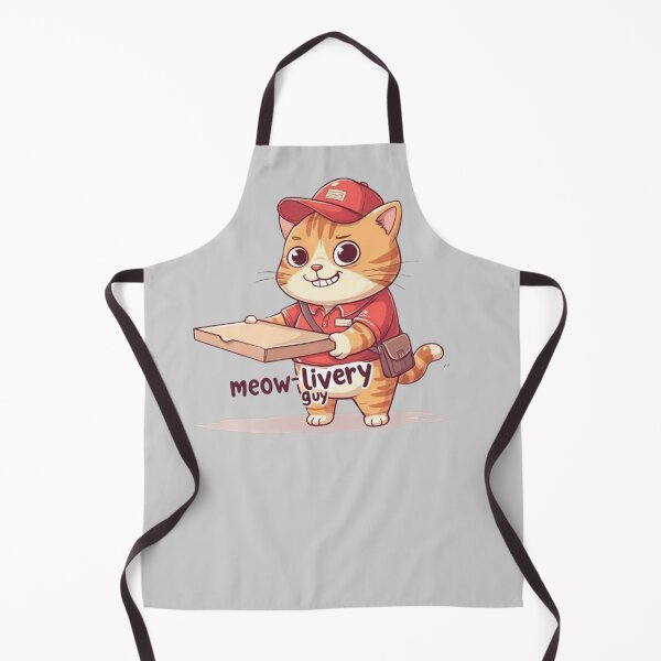 Item preview, Meow-livery Guy - Cat Pizza Delivery Cartoon designed and sold by MiLaKK.