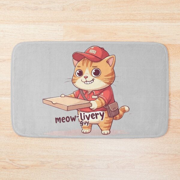 Item preview, Meow-livery Guy - Cat Pizza Delivery Cartoon designed and sold by MiLaKK.