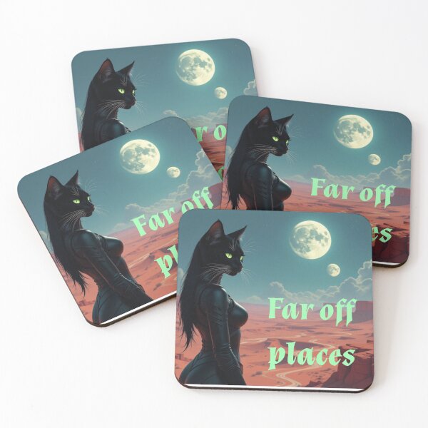 Item preview, Far off places Alien cat woman on desert planet designed and sold by Prestons Corner.