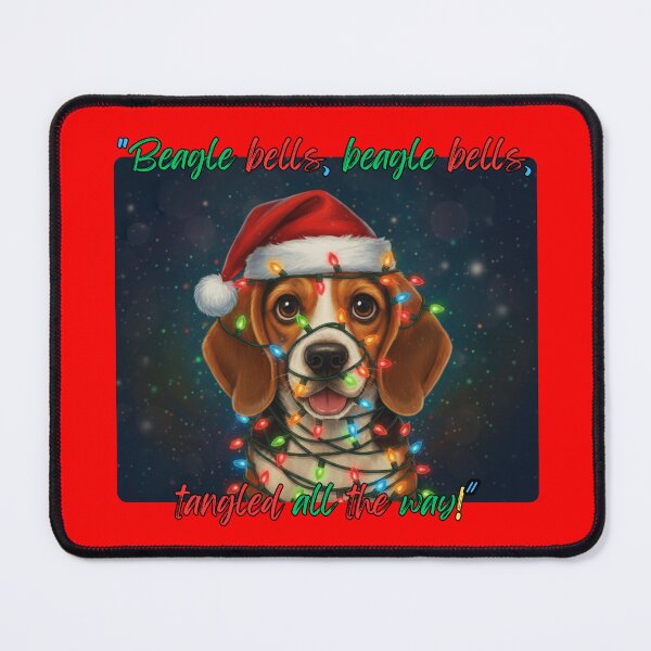Item preview, "Beagle bells, beagle bells, tangled all the way!" designed and sold by Brickroad Dsigns.