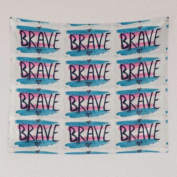 Item preview, Original Watercolor “Brave” - Transgender Pride Flag Art designed and sold by JamesDArting.