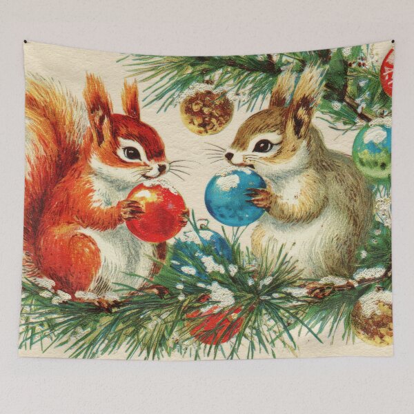 Item preview, Two Cute Squirrels Holding Glass Balls  designed and sold by scicilysimonee.