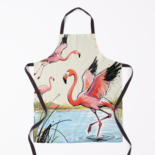 Item preview, Migratory Birds Flamingos at the Visiting Lake designed and sold by Ciervo Primavera.