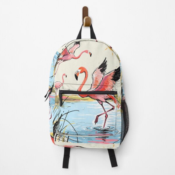 Item preview, Migratory Birds Flamingos at the Visiting Lake designed and sold by Ciervo Primavera.