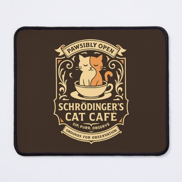 Item preview, Schrödinger's Cat Café designed and sold by Coconautica.