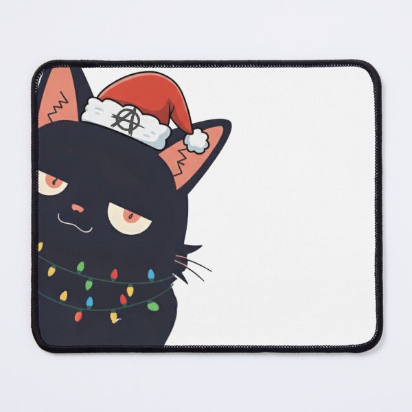 Item preview, Emo Christmas Cat – Merry Crisis & a Happy New Fear | Funny Goth Holiday Design designed and sold by TeezOfMadness.