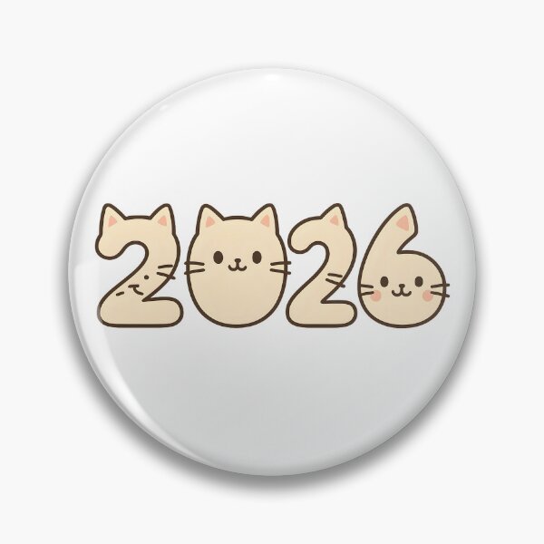 Item preview, Cute Cat Kawaii New Year 2026 Sticker designed and sold by SassyArtistry.