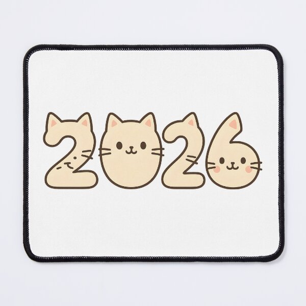 Item preview, Cute Cat Kawaii New Year 2026 Sticker designed and sold by SassyArtistry.