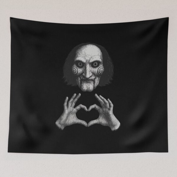 Item preview, Creepy Puppet Mask & Skeleton Hands Heart – Disturbing Horror Art for Fans of Dark Aesthetic, Gothic Scary Doll Design designed and sold by BrainBubbleArt.