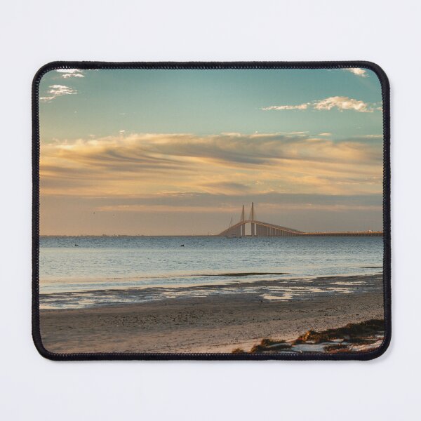 Item preview, The Sunshine Skyway Bridge rises dramatically over Tampa Bay, creating a stunning sight as its illuminated cables glow designed and sold by EyezWatchin.