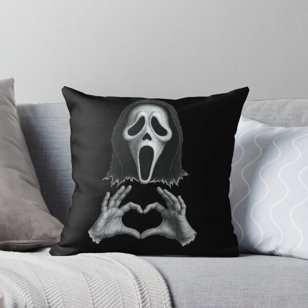 Item preview, Scream Ghost Mask Heart Hands – Cute Horror Aesthetic Art | Scary Love Slasher Design | Ghost Face Parody Illustration designed and sold by BrainBubbleArt.