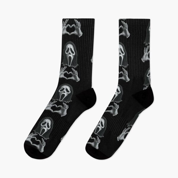 Item preview, Scream Ghost Mask Heart Hands – Cute Horror Aesthetic Art | Scary Love Slasher Design | Ghost Face Parody Illustration designed and sold by BrainBubbleArt.
