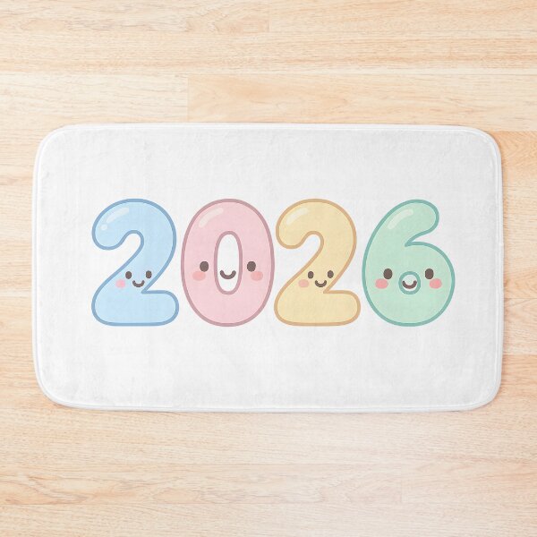 Item preview, Kawaii Pastel 2026 Numbers Cute New Year Sticker designed and sold by SassyArtistry.