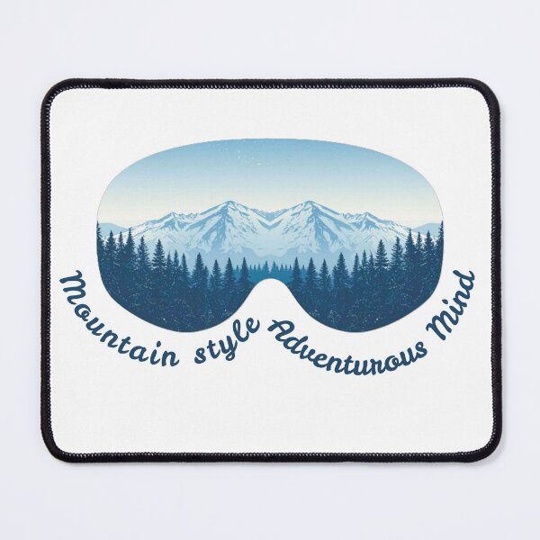 Item preview, Mountain Style, adventurous mind – Ski Goggle Mountain Reflection Design designed and sold by MotifShop2025.